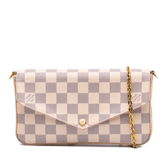 Pre-Loved Louis Vuitton Damier Azur Pochette Felicie - Picture 1 of 10